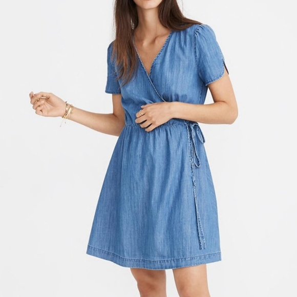 denim short sleeve dresses